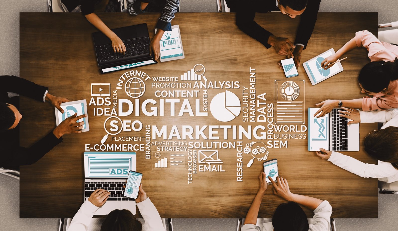 Digital marketing concept illustration