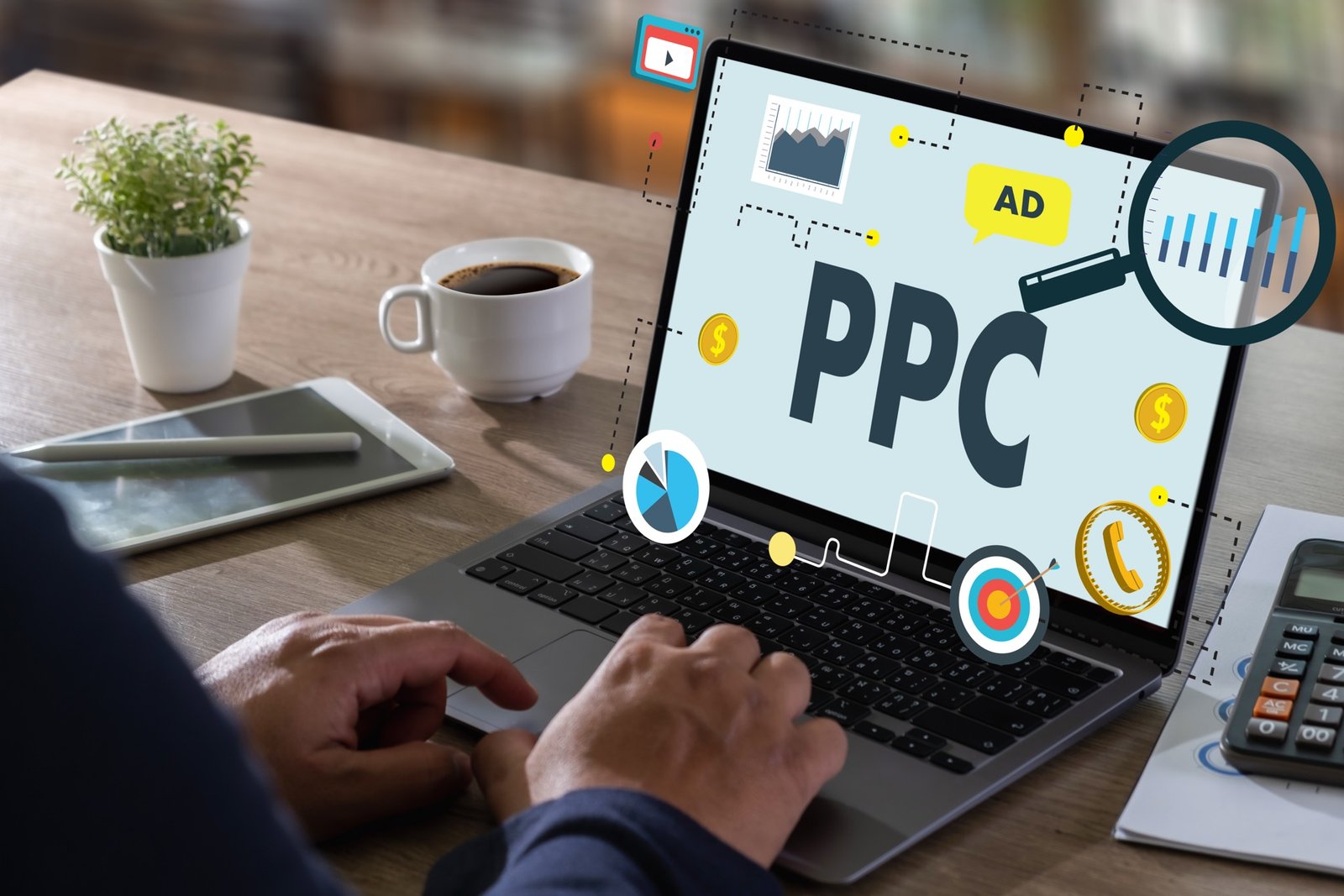 Paid search and PPC concept illustration